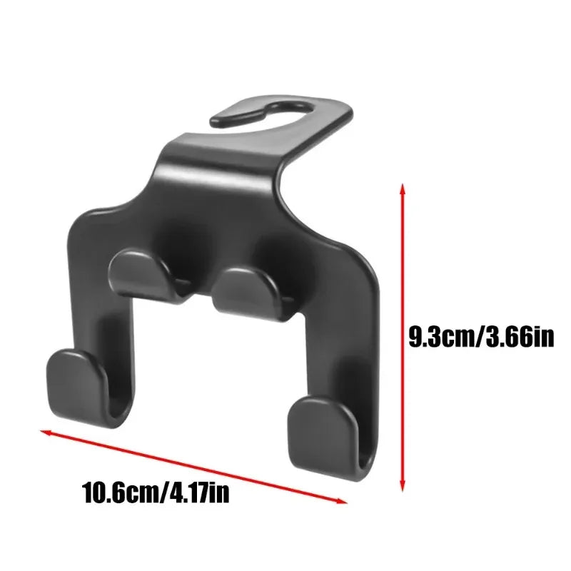 1pcs Multifunctional Car Seat Back Hook Double Head Phone Hanger Headrest Hanging Bag Storage Hanger Car Interior Accessories